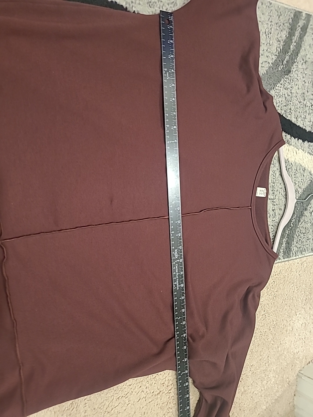 Spanx Perfect Length Dolman Sleeve Top Womens Size 1X Wine - Picture 11 of 13